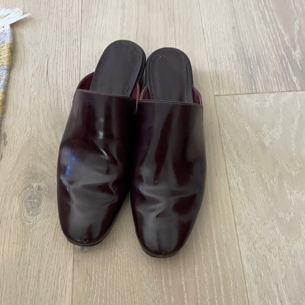 Rachel Comey Brie slide mule, burgundy/oxblood